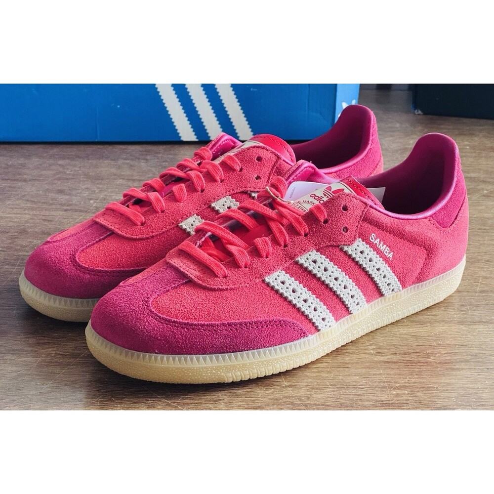 Youth Size 5.5 adidas Samba OG J Women’s Size 7 Bright Red Crew White JS3526